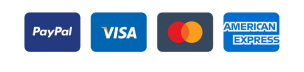 PayPal, Visa, Mastercard, Amex